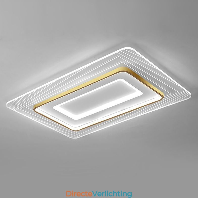 Rechthoekige plafondlamp met inbouwmontage Minimalistische ultradunne plafondlamp van acryl
