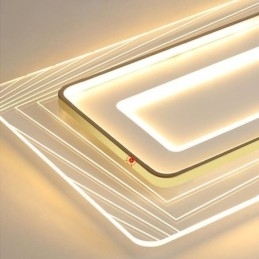 Rechthoekige plafondlamp met inbouwmontage Minimalistische ultradunne plafondlamp van acryl