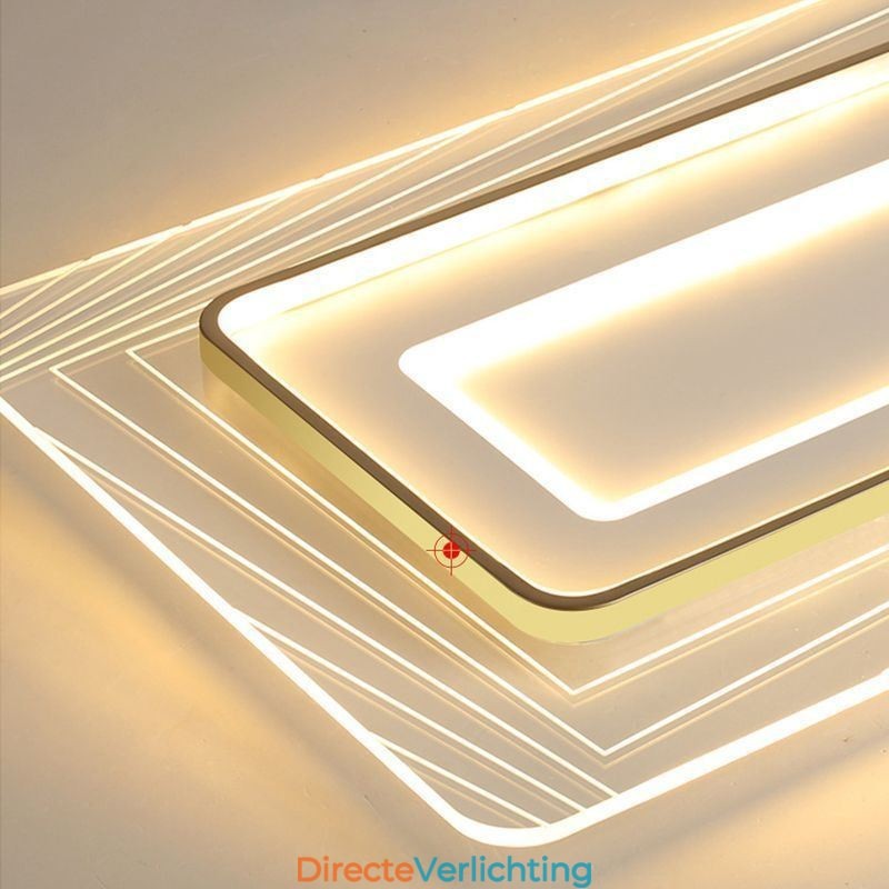 Rechthoekige plafondlamp met inbouwmontage Minimalistische ultradunne plafondlamp van acryl