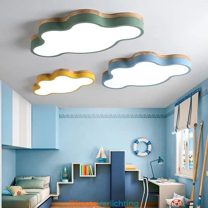 Moderne, creatieve plafondlamp in de vorm van een wolk van acryl voor kinderen