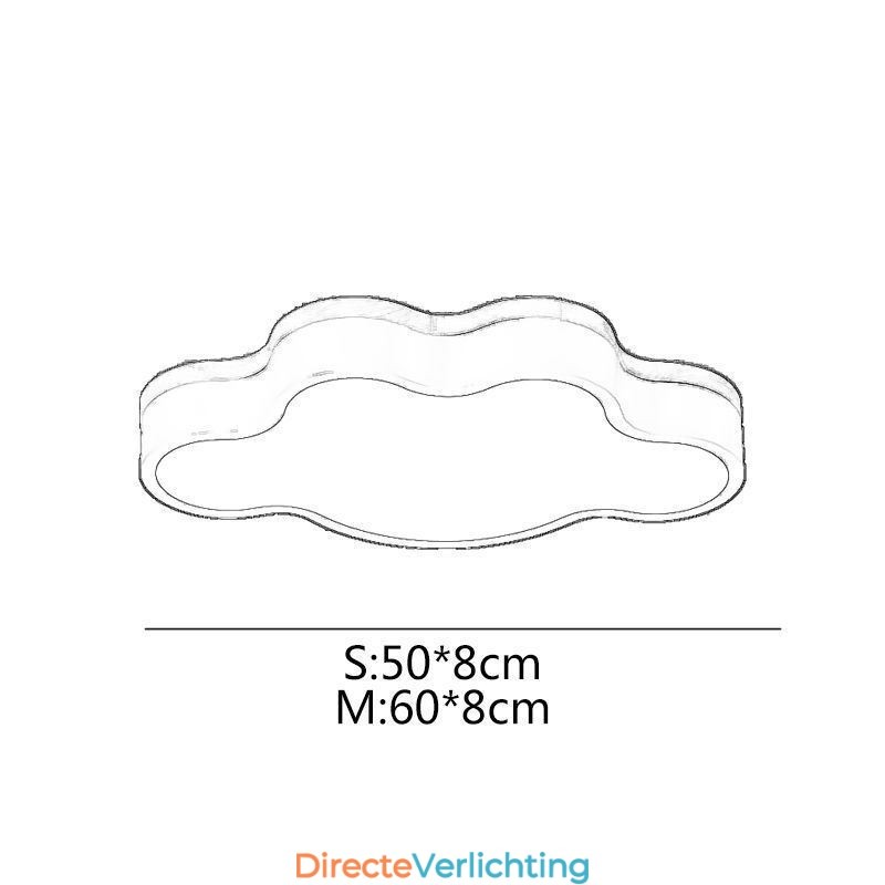 Moderne, creatieve plafondlamp in de vorm van een wolk van acryl voor kinderen