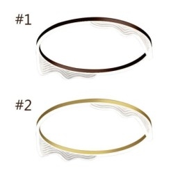 Plafondlamp met golvende rand en ronde inbouw