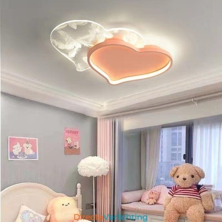 Moderne lampen Hartvormige plafondlamp voor meisjes Moderne lampen Hartvormige plafondlamp voor meisjes