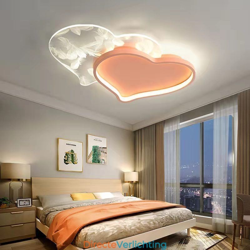 Moderne lampen Hartvormige plafondlamp voor meisjes
