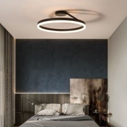 Moderne plafondlamp met cirkelvormige verlichting en acryl lampenkap