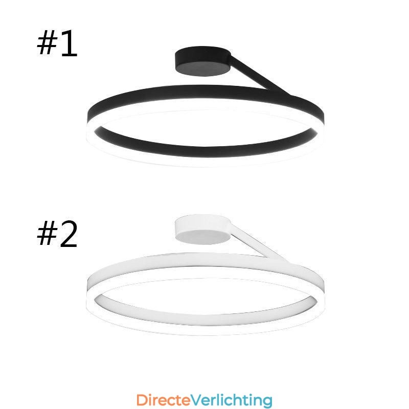 Moderne plafondlamp met cirkelvormige verlichting en acryl lampenkap