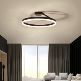 Moderne plafondlamp met cirkelvormige verlichting en acryl lampenkap
