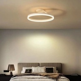 Moderne plafondlamp met cirkelvormige verlichting en acryl lampenkap