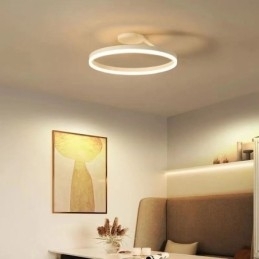 Moderne plafondlamp met cirkelvormige verlichting en acryl lampenkap