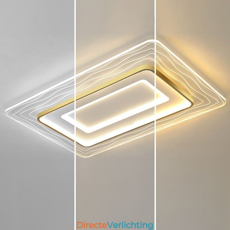 Rechthoekige, inbouw minimalistische, ultradunne plafondlamp van acryl