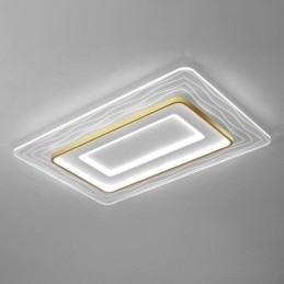 Rechthoekige, inbouw minimalistische, ultradunne plafondlamp van acryl