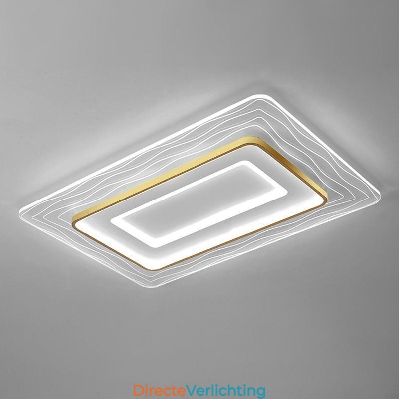 Rechthoekige, inbouw minimalistische, ultradunne plafondlamp van acryl