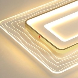 Rechthoekige, inbouw minimalistische, ultradunne plafondlamp van acryl
