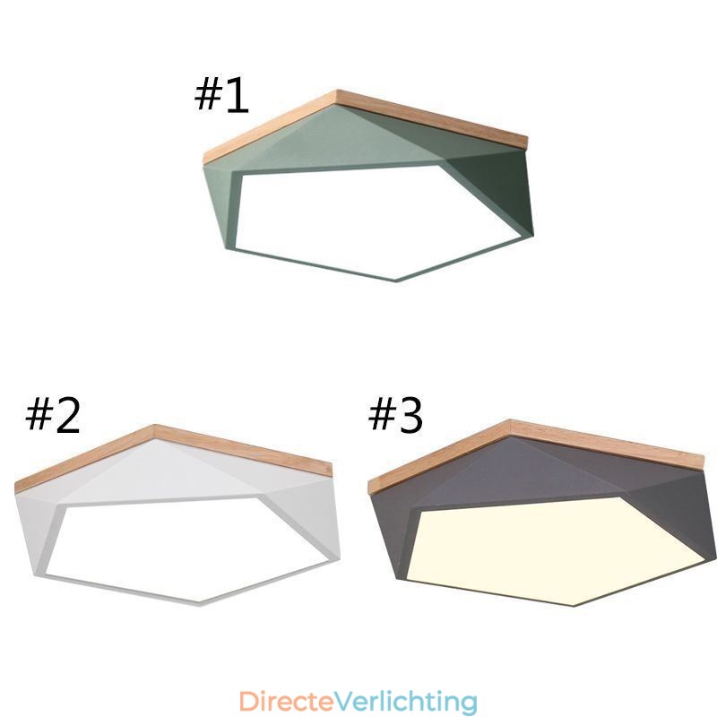 Moderne plafondlamp met diamantvormig design, dimbaar, inbouw plafondlamp armatuur