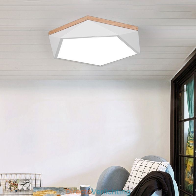 Moderne plafondlamp met diamantvormig design, dimbaar, inbouw plafondlamp armatuur