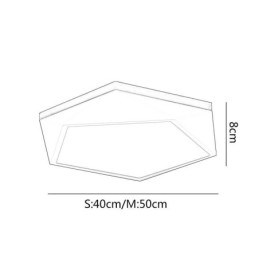 Moderne plafondlamp met diamantvormig design, dimbaar, inbouw plafondlamp armatuur