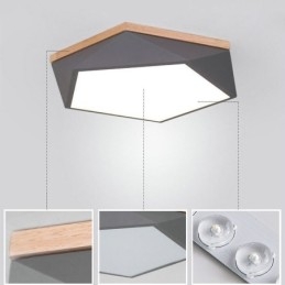 Moderne plafondlamp met diamantvormig design, dimbaar, inbouw plafondlamp armatuur