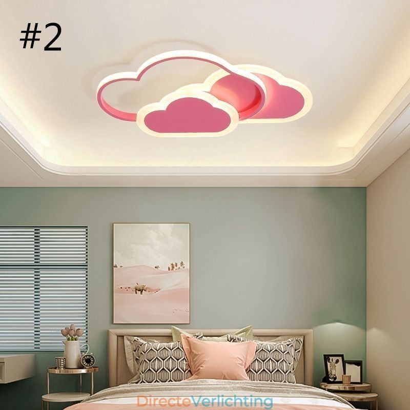 Moderne creatieve acryllampen in de vorm van een wolk, plafondlamp met plafondbevestiging