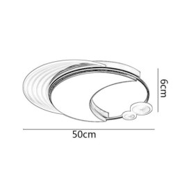 Dimbare plafondlamp moderne inbouwverlichtingsarmaturen met maanvorm 36W