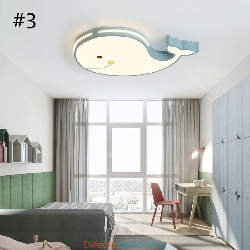 Dolfijnpatroon dimbaar plafondlamp creatief plafondarmatuur kinderen