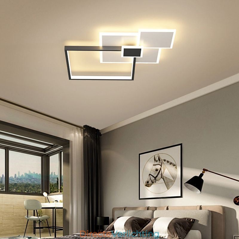 Inbouw vierkante plafondlamp