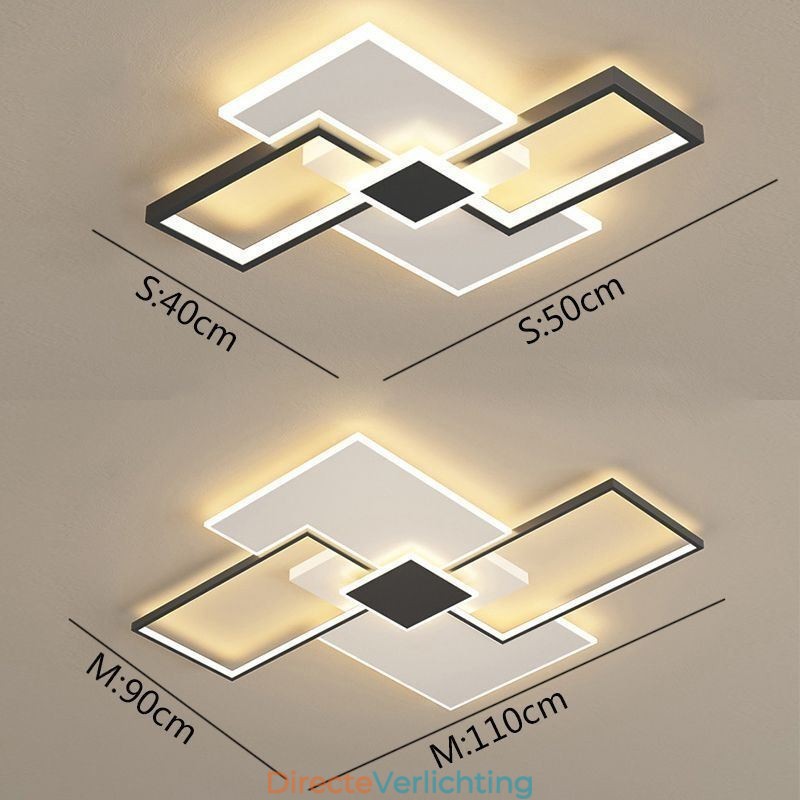 Inbouw vierkante plafondlamp