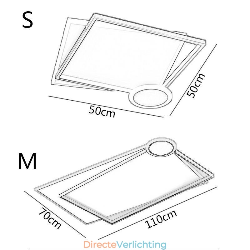 Minimalistische plafondlamp met vlakke montage