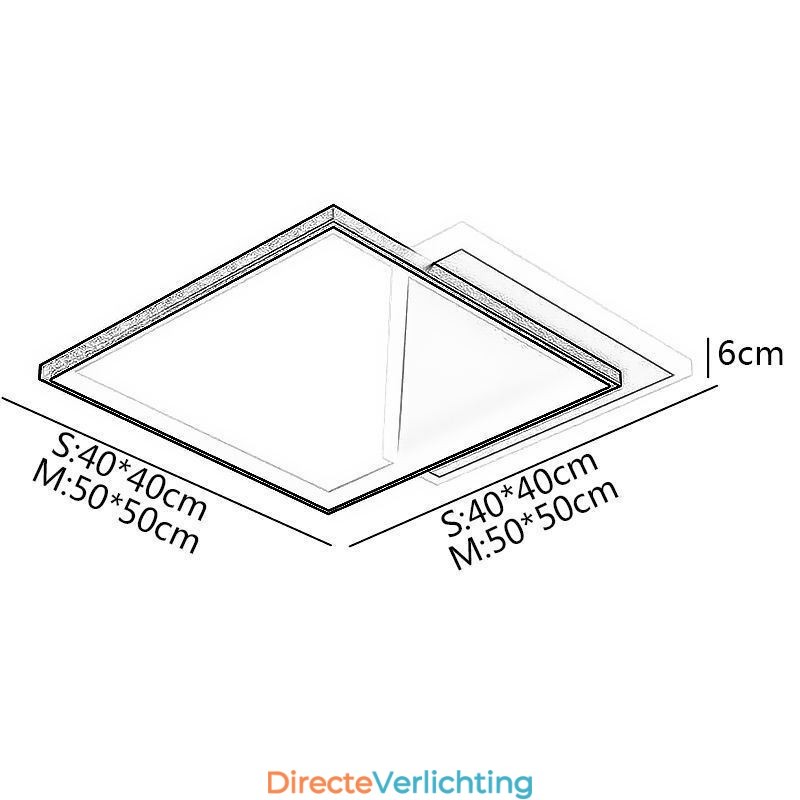 Moderne plafondlamp met inbouwmontage