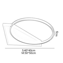 Moderne plafondlamp met inbouwmontage