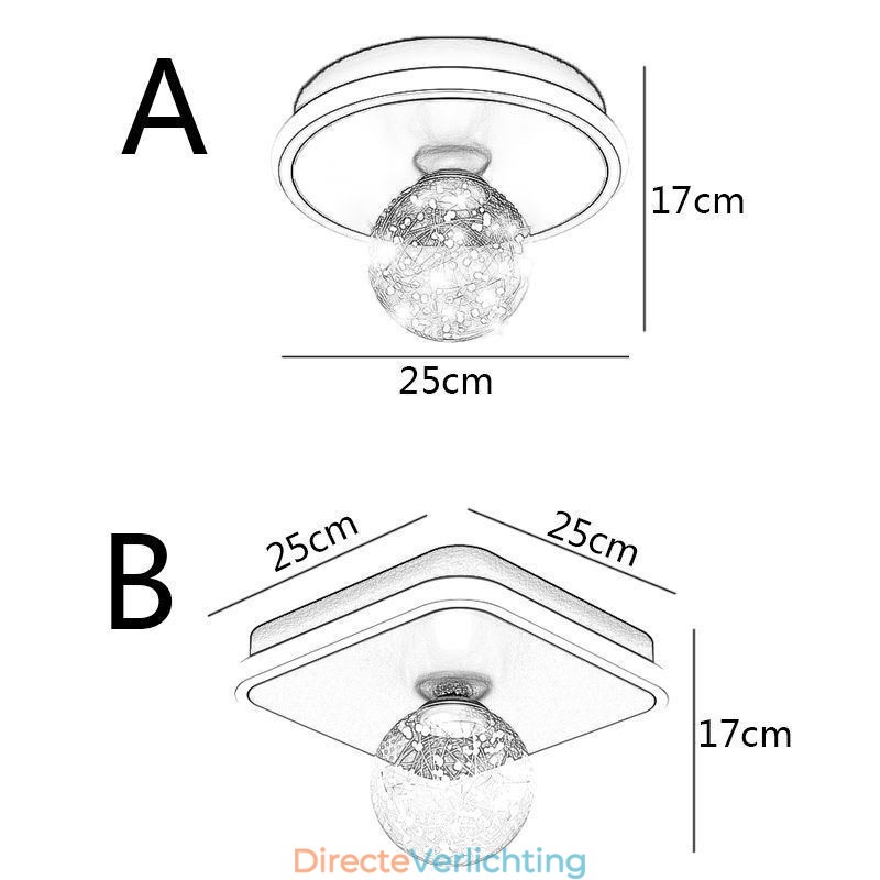Plafondlamp voor inbouw in woondecoratie