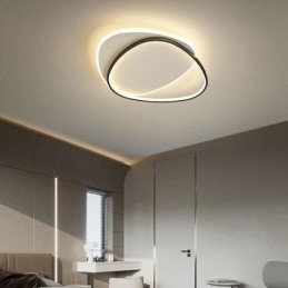 Plafondlamp met dubbele driehoekige inbouw