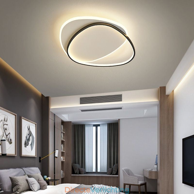 Plafondlamp met dubbele driehoekige inbouw