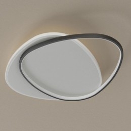 Plafondlamp met dubbele driehoekige inbouw