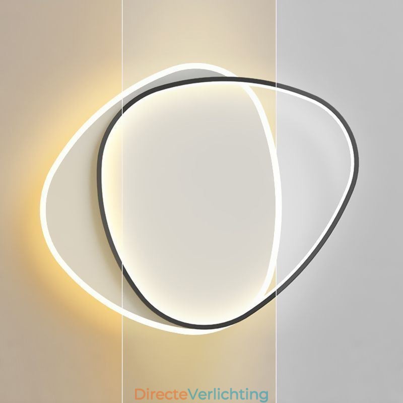 Plafondlamp met dubbele driehoekige inbouw