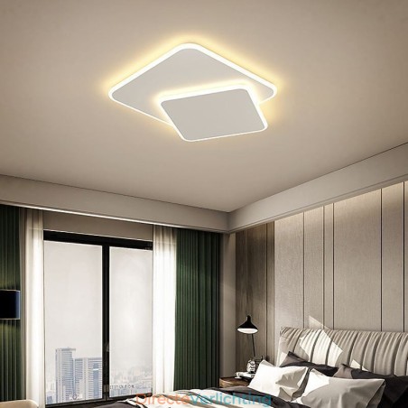 Inbouw dubbele vierkante plafondlamp Inbouw dubbele vierkante plafondlamp