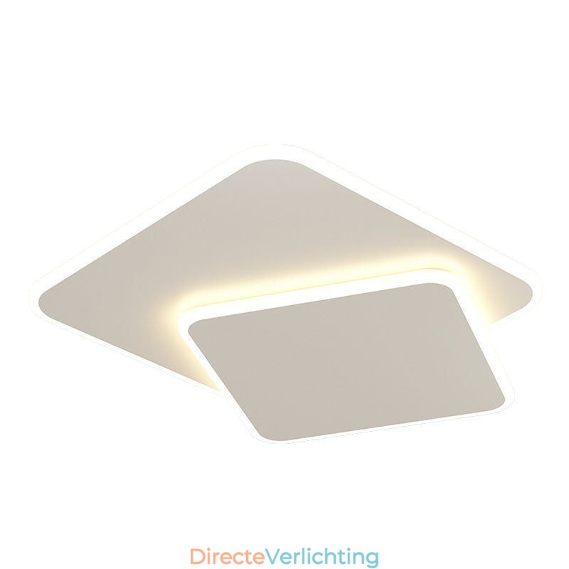 Inbouw dubbele vierkante plafondlamp