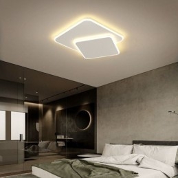 Inbouw dubbele vierkante plafondlamp