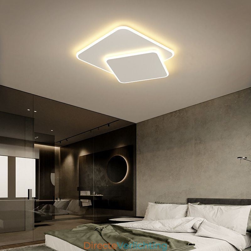 Inbouw dubbele vierkante plafondlamp