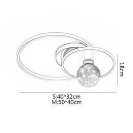 Minimalistische plafondlamp voor inbouw in woondecoratie