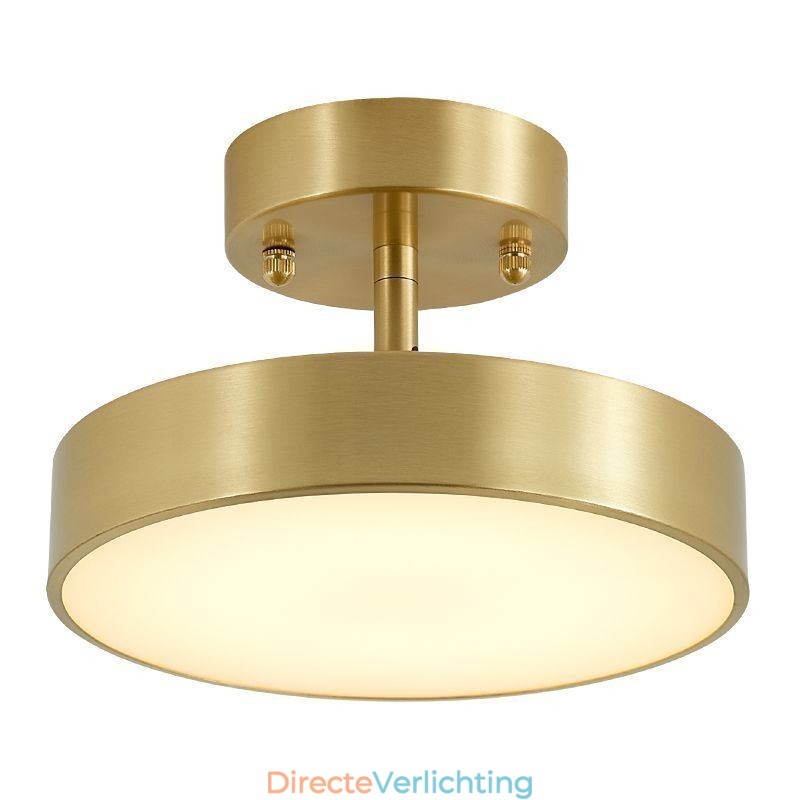 Goud koperen mini ronde plafondlamp