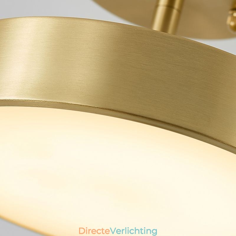 Goud koperen mini ronde plafondlamp