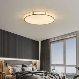 Plafondlamp met ronde montage, driekleurige dimfunctie