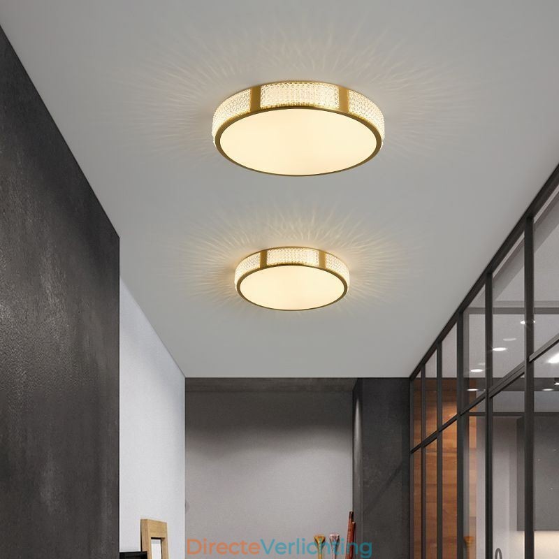 Plafondlamp met ronde montage, driekleurige dimfunctie