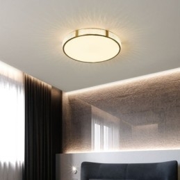 Plafondlamp met ronde montage, driekleurige dimfunctie