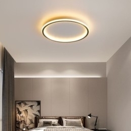 Plafondlamp met ronde montage, driekleurige dimfunctie