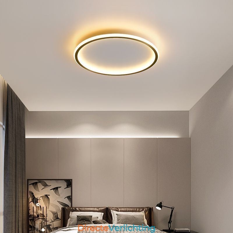 Plafondlamp met ronde montage, driekleurige dimfunctie