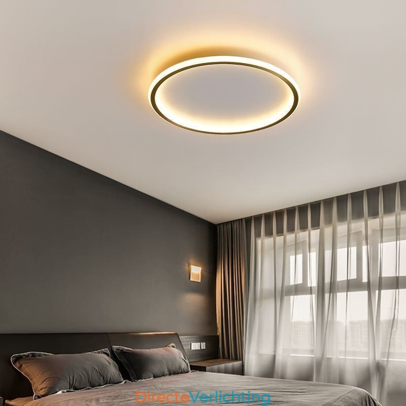 Plafondlamp met ronde montage, driekleurige dimfunctie
