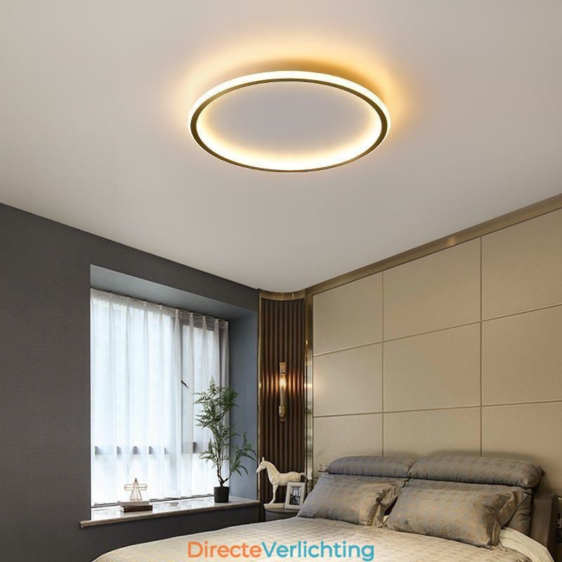 Plafondlamp met ronde montage, driekleurige dimfunctie