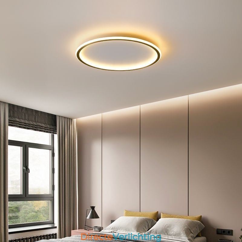 Plafondlamp met ronde montage, driekleurige dimfunctie