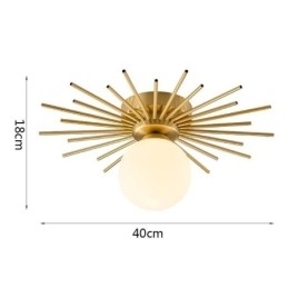 Moderne 1-lichts plafondlamp in de vorm van een bolvormige plafondlamp